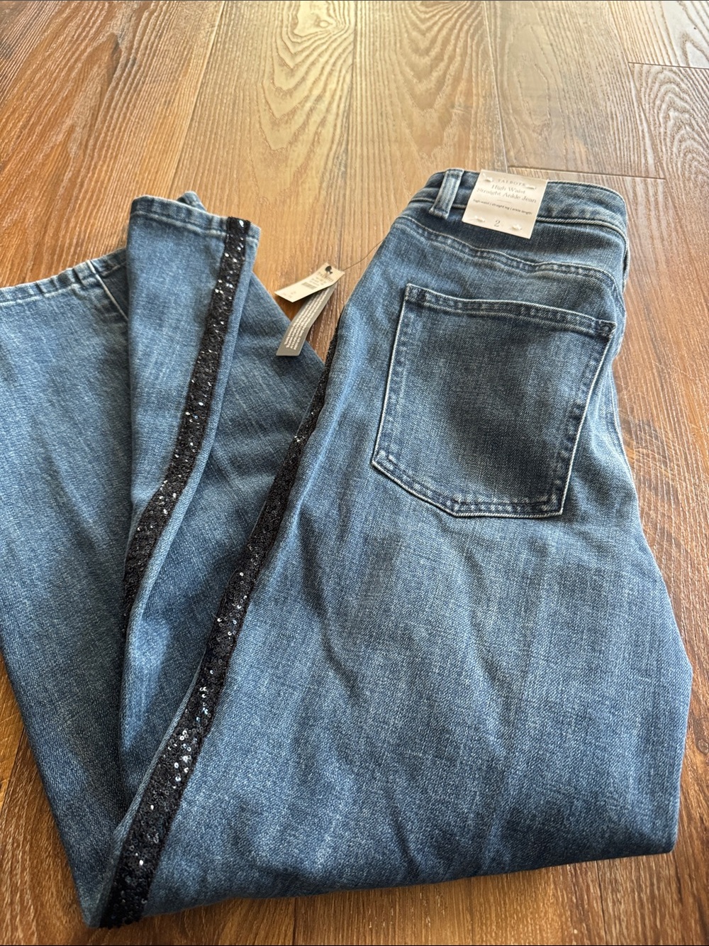 Talbots Blue High Waist Straight Ankle Jeans